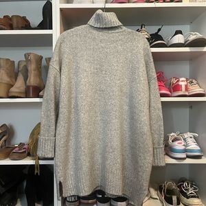 Zara grey turtleneck sweater dress size small